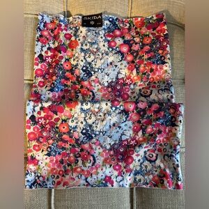 Skida Floral Women's Neck Gaiter - Pink and Blue